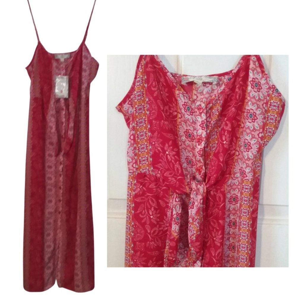 Pink Rose maxi dress NWT